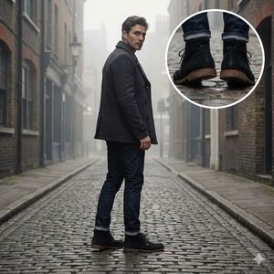 UGG Men's Leighton Chukka Boots 1000715 Black Suede Leather Lined Size 13 US